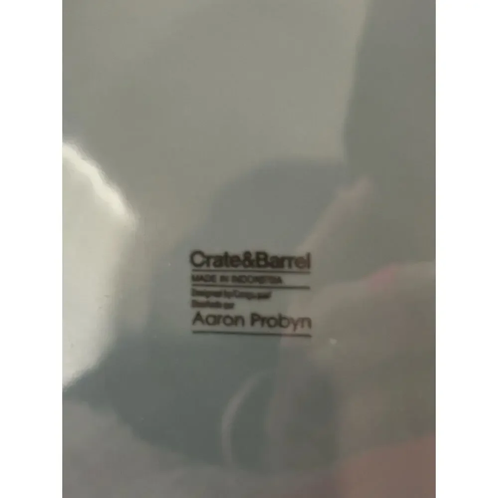 Crate & Barrel Aaron Probyn Stonewear Dinner Plate Hue Blue Set Of 4